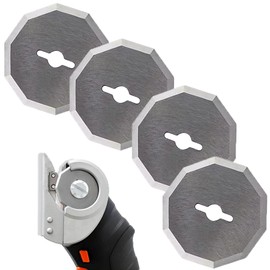 Replacement Rotary Blades Compatible with Worx WX082L 4V ZipSnip Cordless Electric Scissors, 4-Pack WA2300 Replacement Blades, (1-1/2"),Fits RC2600K, RC2601, RC2602, WX080L, WX081,WX081L