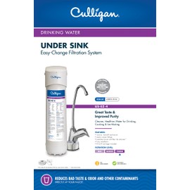 Culligan US Change Sink Drinking Water System with Dedicated Faucet and Premium Filter, EZ-4 (Best Filtration), Chrome