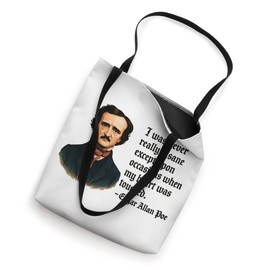 Edgar Allan Poe Quote Gothic Portrait, Raven Nevermore Gift Tote Bag