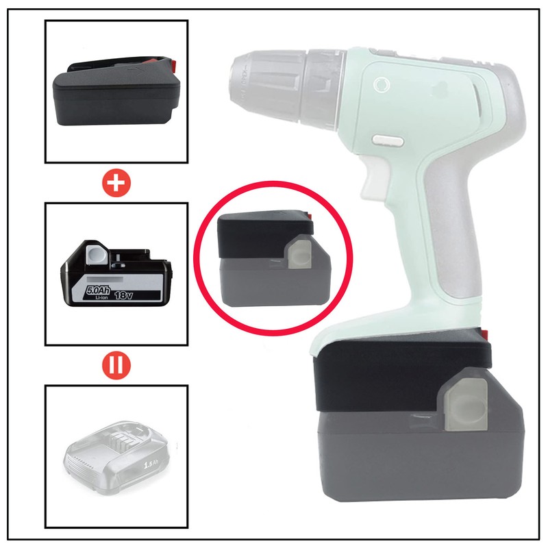 Battery Adapter ABS Power Connector Converter Dock Conversion Kit for