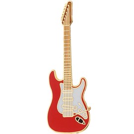 Music Red Stratocaster Electric Guitar Pin/Red Electric Guitar with Gold Finish