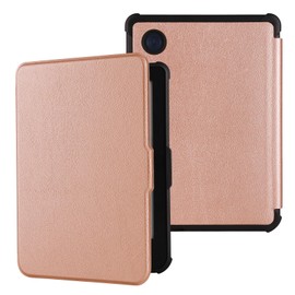 GUAGUA Case for Kobo Clara BW (Model N365)/Clara Colour (Model N367) 6" 2024 Release -Premium PU Leather Slim Protective Back Cover with Auto Wake/Sleep, Rose Gold