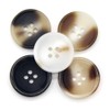 10 Pcs Imitation Horn Flatback Buttons Resin Buttons for Clothing