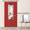 LPHUMEX Folding Door Mirror Full Length, 33x13 in White Hanging