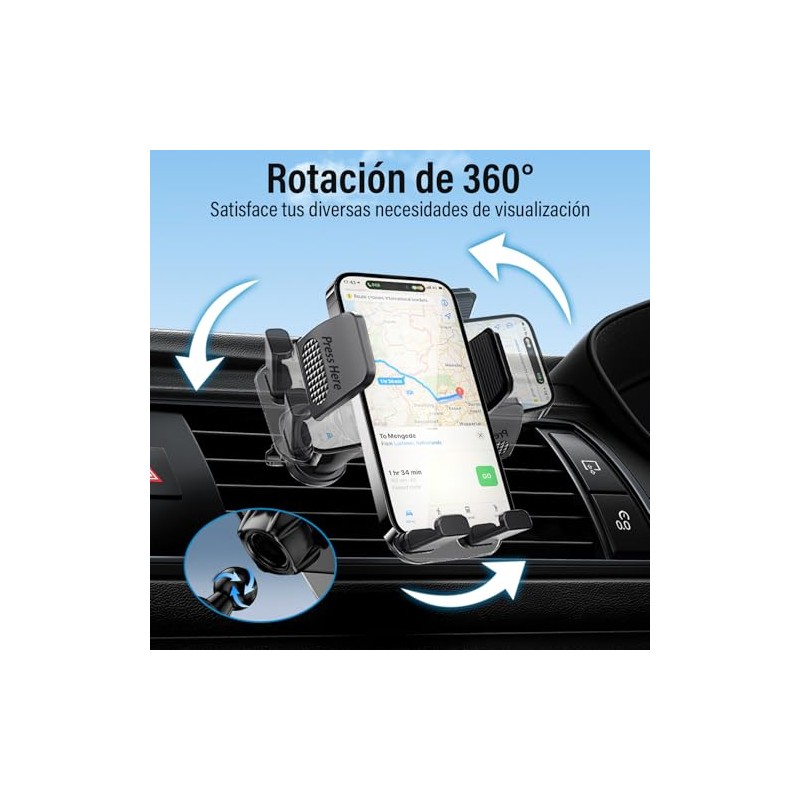 KIROGILY Soporte para Celular Automovil, Porta Celular para Auto de