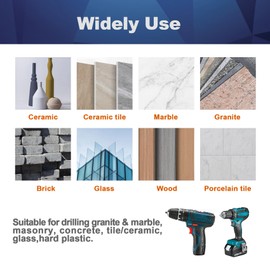 Dry Diamond Drill Bit Set,BRSCHNITT 2pcs 4/5 Inch Hole Saw Core Drill Bit with Round Shank for Porcelain Tile Ceramic Stone Granite Marble,Round Shank Dry Drilling Diamond Core Drill Bit Kit