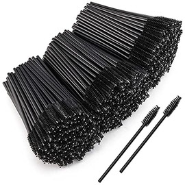 LoveBB Varitas desechables para máscara de pestañas, brocha de maquillaje, 1000 piezas, negro