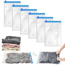 KAYEF Vacuum bags for travel, pack of 10 vacuum bags for travel, travel vacuum bag, clothes bag, space-saving reusable bag