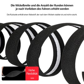 KEGECOL Bicycle Handlebar Tape (Set of 2) Black - Improve the Grip of Your Handlebar with This Bicycle Handlebar Tape - Wrap Your Handlebar for a Comfortable Ride