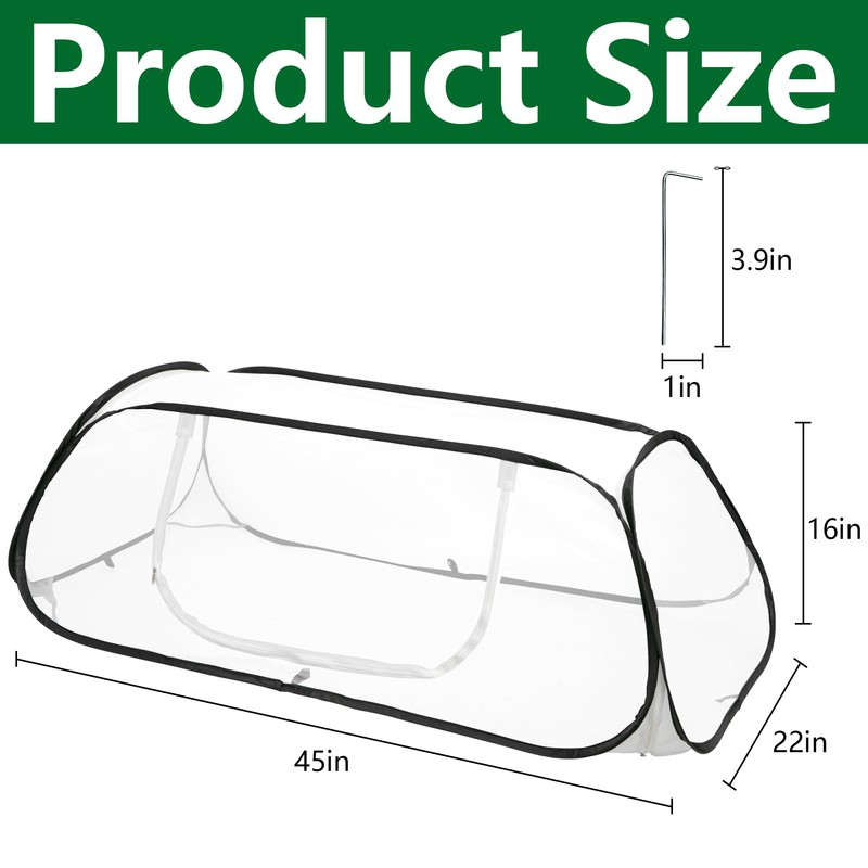 45" x 22" x 16" Pop Up Garden Rows Plants