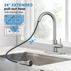 Arofa Kitchen Faucet with Pull Down Sprayer, Brushed Nickel Kitchen