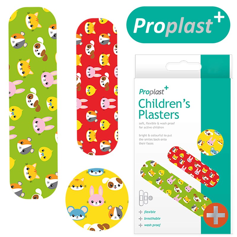 60x Childrens Assorted Sized Plasters - Various Designs