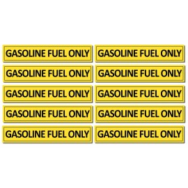 OwnTheAvenue x10 Gasoline Gas Fuel Only Sticker Door Decal Truck Label Tank Vinyl Safety 3"