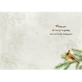 Performing Arts Die-cut, Glitter, Full Color Inside Cardinal Pair 1 Stationery Paper, 62008-12