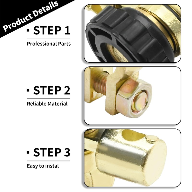 Hoypeyfiy Battery Master Disconnect Cut Off Switch, 360 Degree Top