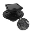 WEBANG 4 Inch Square Shower Drain Black Floor Drain with