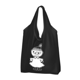 [MINIER] Moomin Little My Eco Bag, Folding Lightweight Tote, Eco Bag, Large Capacity, Waterproof Shopping Bag, Multi-functional Convenience Store Shopping Bag, Women's, Men's, Compact Convenience