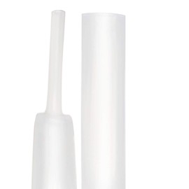 Heat Shrink Tubes, Dual Wall Heat Shrink Tubing 3:1 Ratio Heat Activated Adhesive Glue Lined Marine Shrink Tube Cable Sleeving Wrap Protector Transparent 4Ft Dia(2" (50mm))