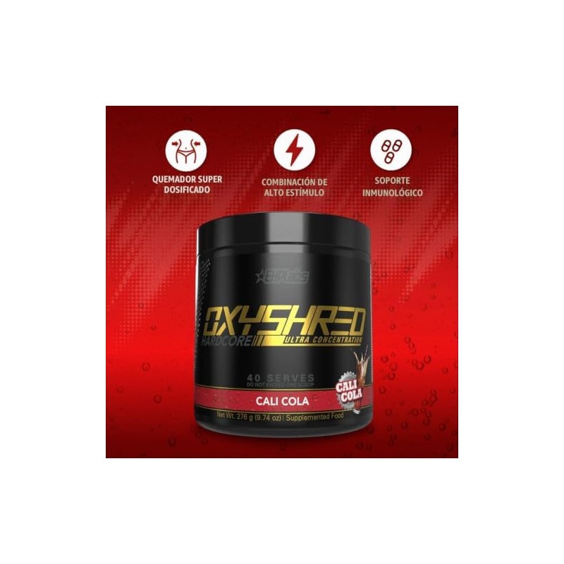 EHPlabs OxyShred Hardcore Polvo termogénico para preentrenamiento para triturar, polvo