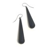 Black Matte Long Teardrop Lucite Statement Earrings