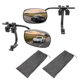 Universal Clip on Towing Mirrors Extensions for Towing, Side Mirror Extenders for Towing with RainProof, Convex Rearview Mirror, Tow Mirrors for Car Truck Trailer RV SUV, 2 Pack