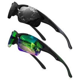 YuJian Sports Sunglasses for Men Women Youth Polarized Sunglasses for Baseball Cycling Driving Fishing Running Golf Glasses