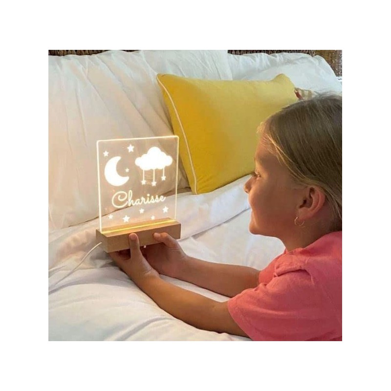 2 in 1 Transparent Whiteboard Night Light Message Board Acrylic