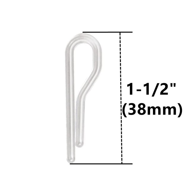 100pcs U Shape Clear Durable Plastic Alligator Clips Shirts Folding