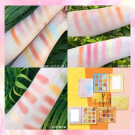 12 Color Eyeshadow Palette, Pearl Mat, Fine Powder, Korean Style, High Color Rendering Eyeshadow Teardrop Bag and Cheek All-in-One Palette -03# Cherry Tree