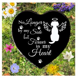 CSUPPCREA Dog Memorial Garden Stone Sympathy Gift for Loss of Dog, Forever in Memory Remembrance Plaque – Pet Passing Away Grave Marker Gift for Healing and Comfort