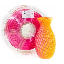 COOKIECAD Silk Sunrise Dual Coextrusion (Yellow and Pink) PLA 3D Printer Filament 1.75mm 1kg