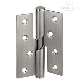 Rising Butt Hinges for Internal Door Handles (Left Handed) Satin Stainless Steel 4 Inch (Pair)
