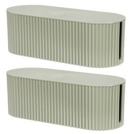 YOKIVE 2 Pcs Cable Management Box, Cord Hider Organizer Decorative Strip Storage Box Desk Accessories for Cords Home, Office, Gray Green, Large