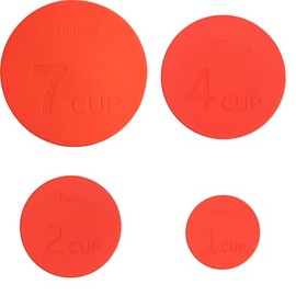 Yodecy Silicone Bowl Replacement Lids fit Pyrex Glass Bowls 1/2/4/7cup(7202/7200/7201/7402),fit Anchor Hocking Glass Bowls1/2/4/7cup(7202/7200/7201/7402),4 Pack Red