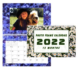 2022 Photo Frame Wall Spiral-bound Calendar (Add Your Own Photos) - 12 Months Desktop/Wall Calendar/Planner - (Edition #025)