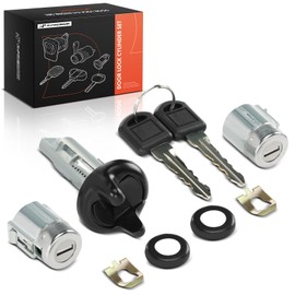 A-Premium Door Lock Cylinder with Key Set Compatible with Chevy Silverado, Tahoe, C1500, C2500, C3500, K1500, K2500, K3500, Suburban 1500 & GMC Yukon, C1500 C2500 K1500 K2500 Suburban, 1995 1996 1997
