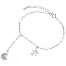 Phoenix Moon & Star Stars Moon Motif Women's Bracelet Star & Moon With Rhinestones