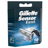 Gillette Sensor Excel Razor Blades for Men Pack of 10