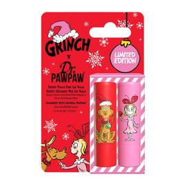 Dr.PAWPAW x The Grinch Peach Pink and Ultimate Red Balm Duo 2 x 4g, Tinted Pawpaw Lip Care Set, Vegan Hydrating and Nourishing Balms, Stocking Stuffer Gift Set