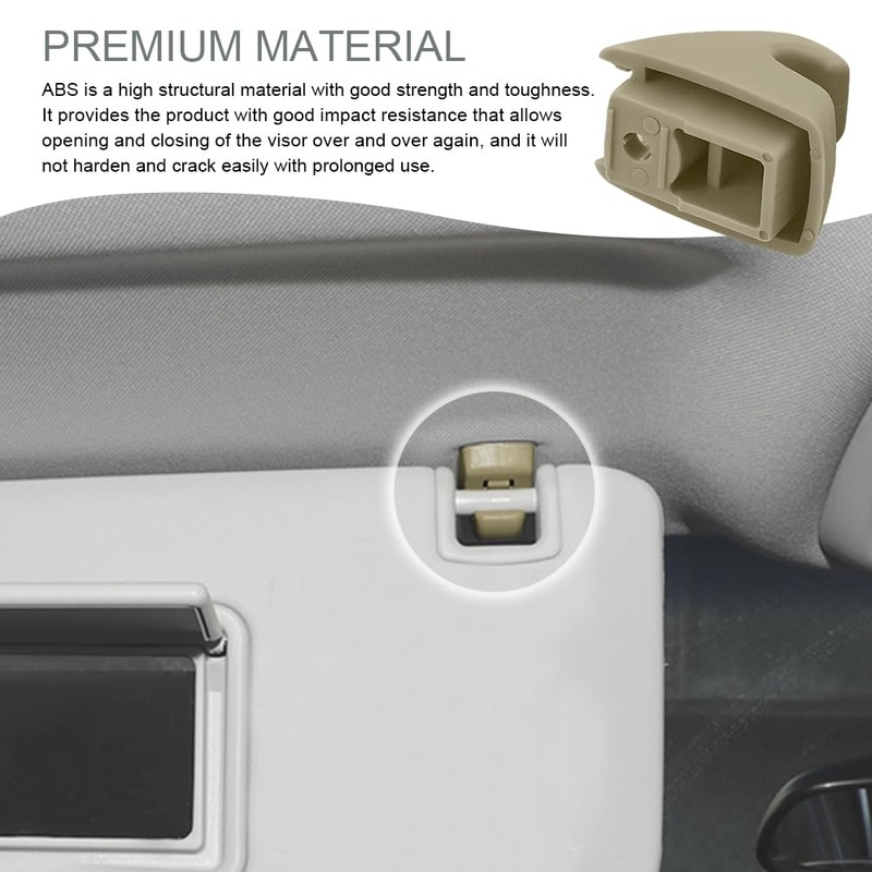 2PCS Sun Visor Support Retainer Clip, Sunvisor Holder Hook, Anti