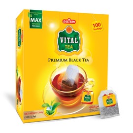 Vital Premium Black Tea Bags – 100 Count (2g Each) – Handpicked Kenyan Loose Leaf Blend – Rich & Smooth Black Chai – Double Chamber Tea Bags for Milk or Plain Tea – Strong Aroma – Vital tea bags 100 ct