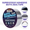 TAPEBEAR Extra Thicker Butyl Tape Waterproof 8inch x16feet, 51mil Aluminum