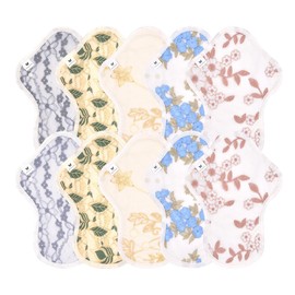 Cloth Napkins, NO 6, Organic Cotton, Set of 10, V06 Go Embroidery, Premium Material