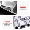 AIYoo 2 Pack Stainless Steel Divided Dinner Plates,Unbreakable Large Control