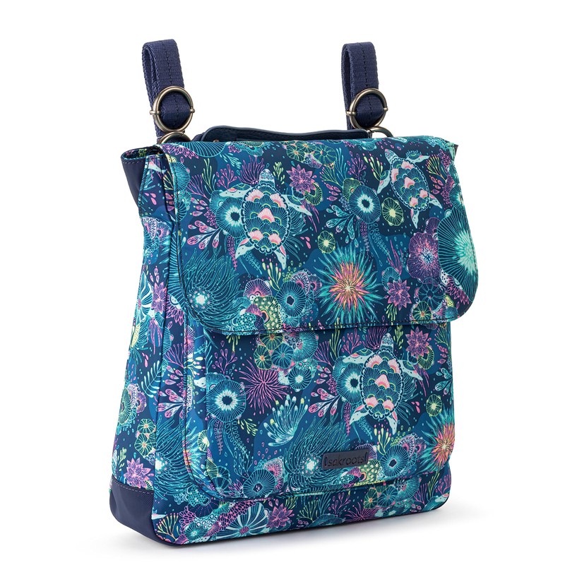 Sakroots Olympic Convertible Backpack in EcoTwill, Adjustable Straps, Royal Blue