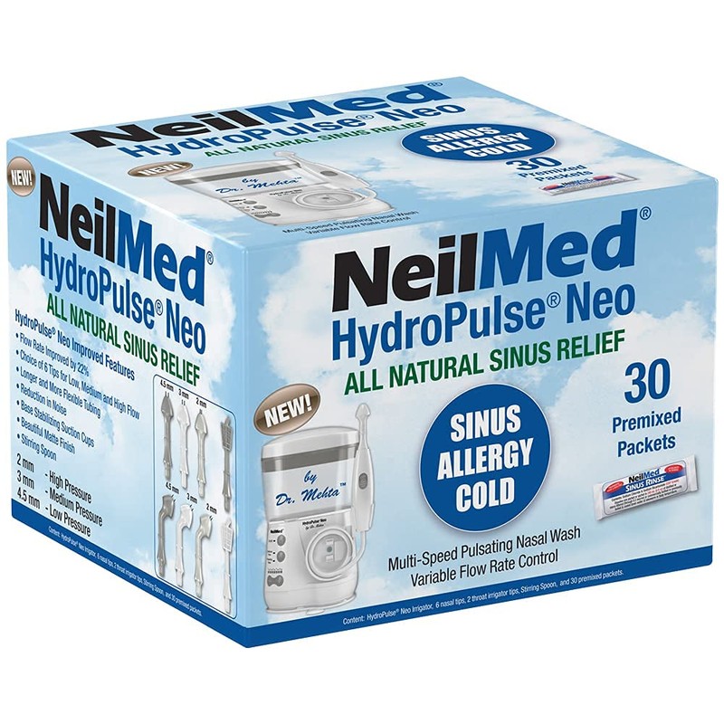 NeilMed HydroPulse Neo. Multi-Speed Electric Pulsating Nasal Sinus Irrigation System