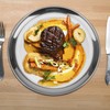 HEIHAK 6 PCS 8 Inch Stainless Steel Plates, Reusable Round