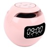 Bluetooth Clock Speaker Round Small Support Memory Card Wireless Alarm