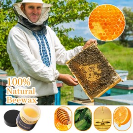 SEISSO Beeswax Furniture Polish, Natural Wood Seasoning Beeswax Furniture Cleaner for Wood Floors, Tables, Chairs and Cabinets