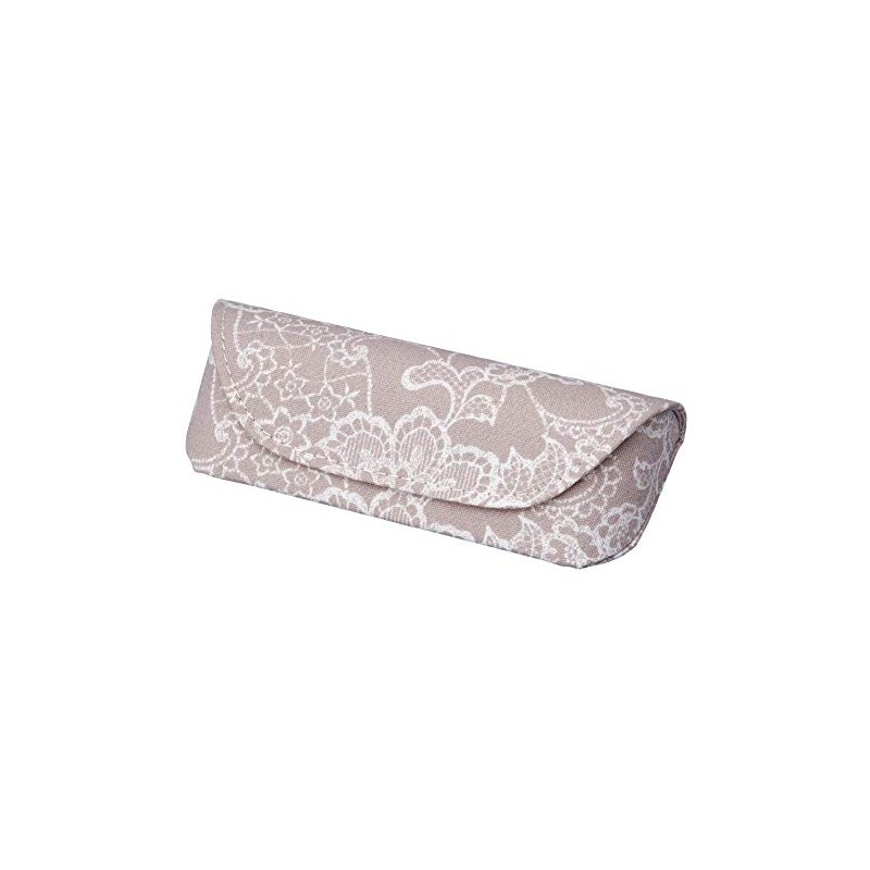Pearl 092791 Eyeglass Case Grey Semi Hard Cotton Floral